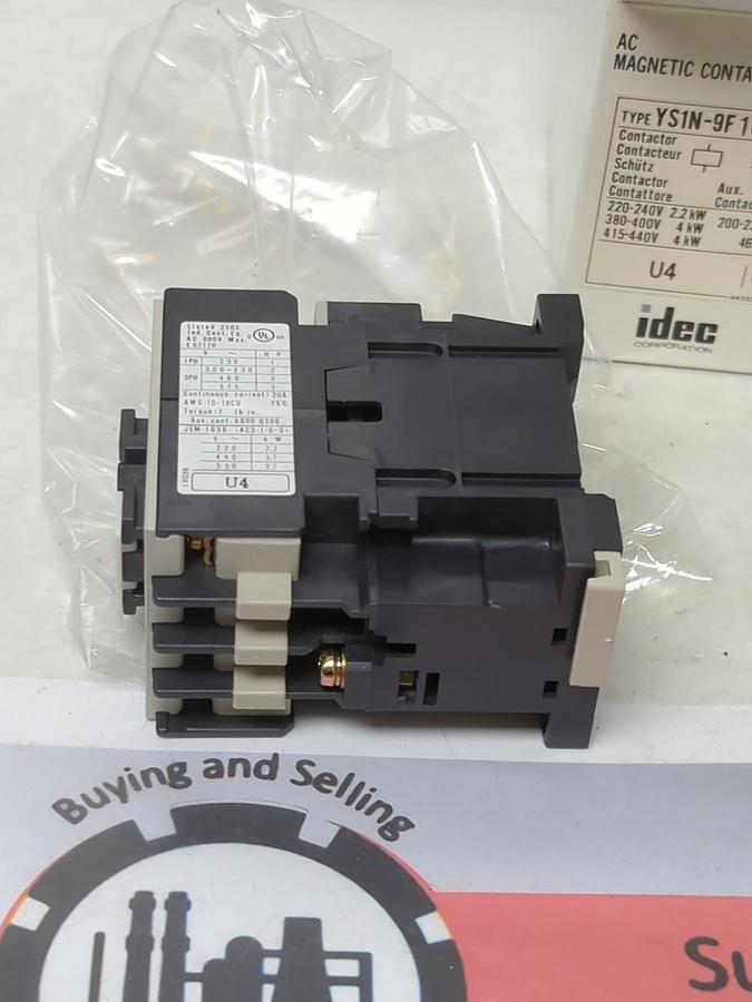 IDEC,YS1N-9F 10A120,MAGNETIC CONTACTOR 120V 50/60HZ NEW
