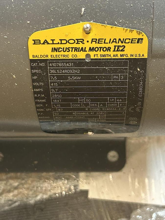 BALDOR,4107655431,INDUSTRIAL MOTOR IE2 7.5HP 415V 2850RPM 3PH 184T FRAME