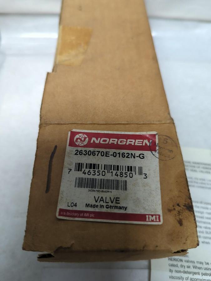 NORGREN,2630670E-016N-G,PNEUMATIC SOLENOID VALVE NOS