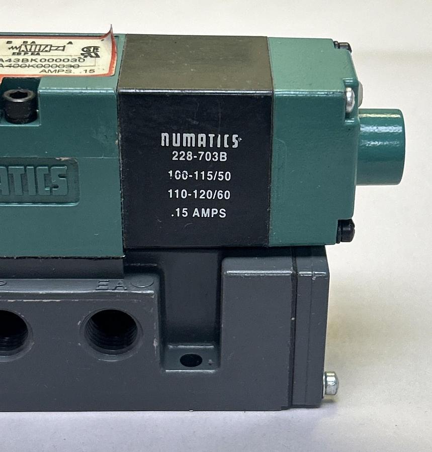Used NUMATICS,082SA43BK000030,SOLENOID VALVE 150PSIG