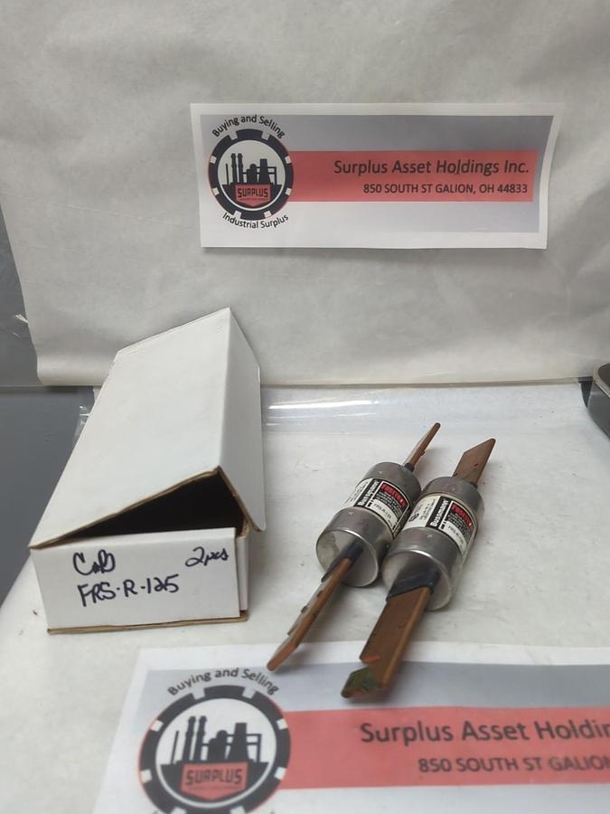 Used COOPER BUSSMANN,FRS-R-125,FUSETRON 125 AMP FUSE LOT OF 2 PRE-OWNED