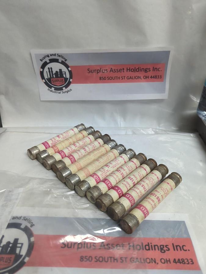Used GOULD SHAWMUT,TRS12R,TRI-ONIC 12 AMP FUSE LOT OF 11 PRE-OWNED