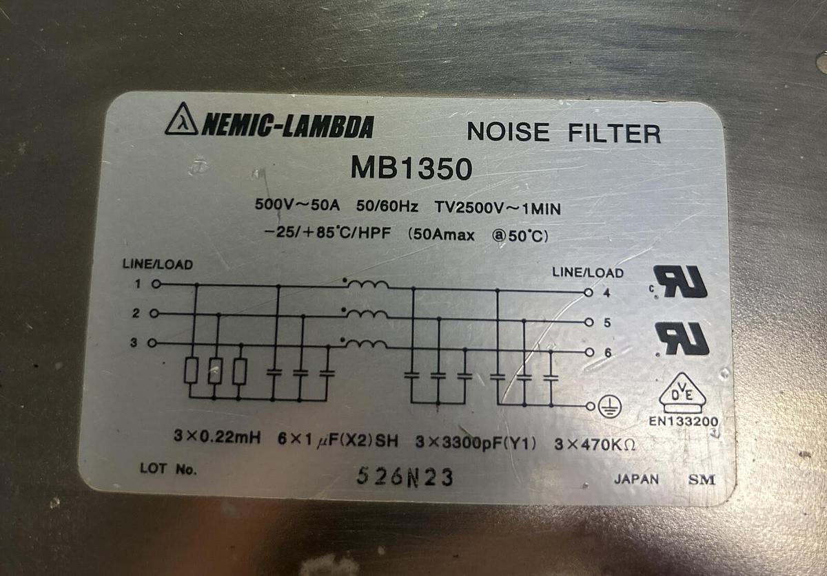 Used NEMIC-LAMBDA,MB1350,NOISE FILTER