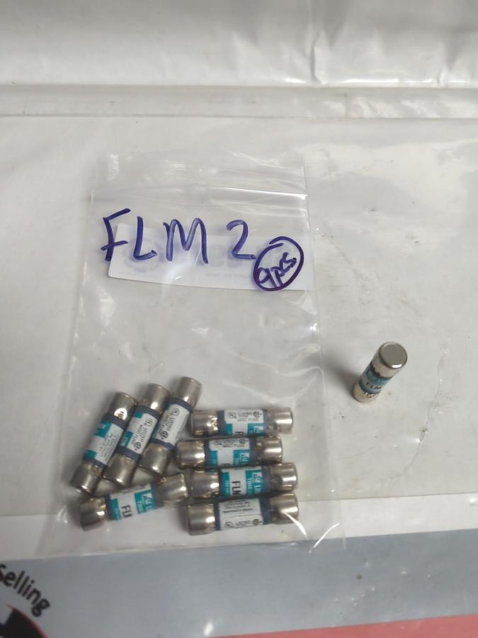 Used LITTELFUSE,FLM2,TIME-DELAY 2 AMP FUSE LOT OF 9 PRE-OWNED