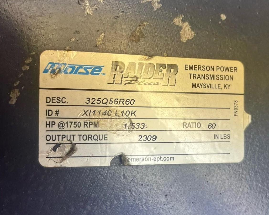 MORSE,325Q56R60,RAIDER PLUS GEAR SPEED REDUCER 1.5HP 1750RPM RATIO 60
