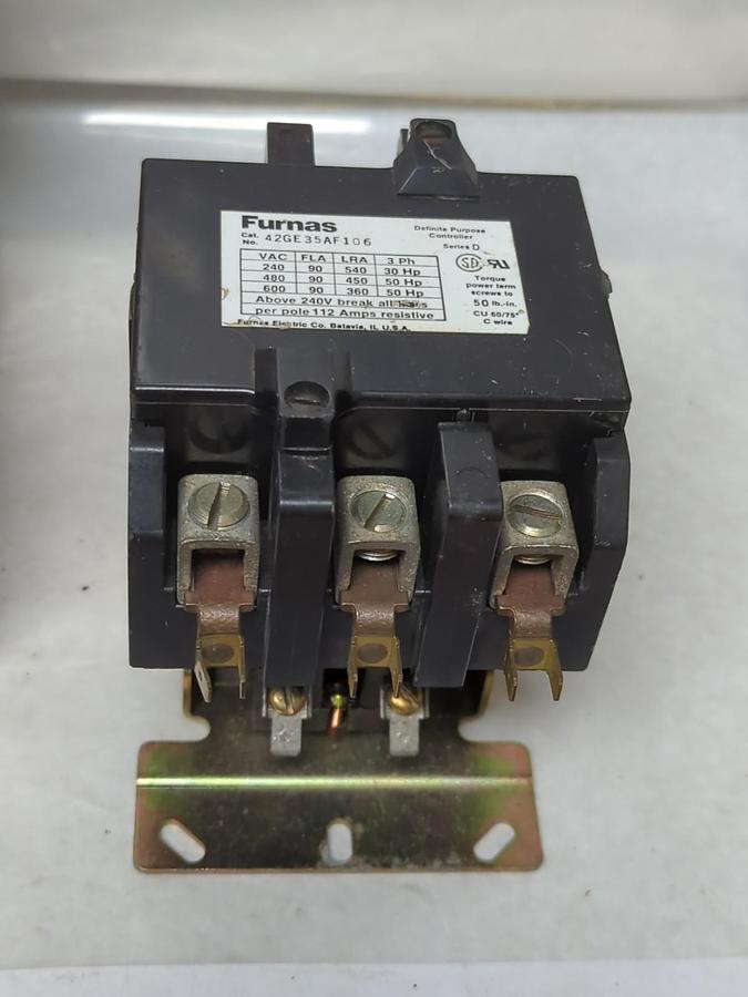 Used FURNAS,42GE35AF106,DEFINITE PURPOSE CONTROLLER SERIES D 3-POLE PRE-OWNED
