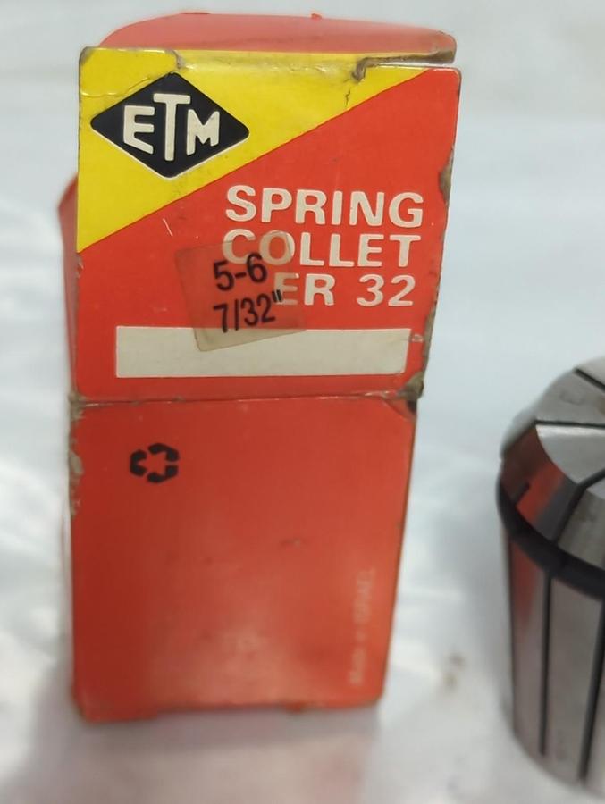ETM,ER32,SPRING COLLET 7/32 INCH NOS