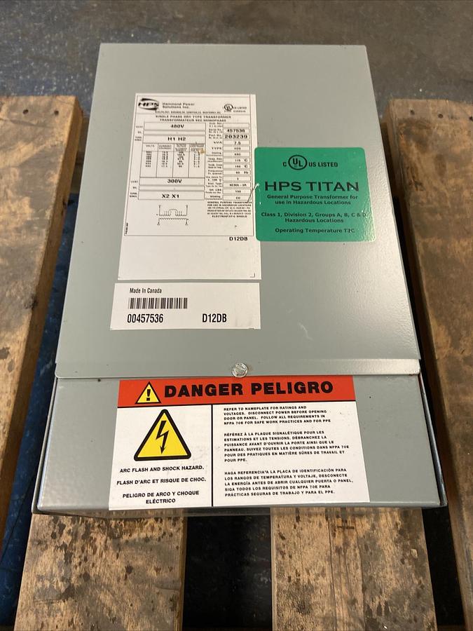 Hammond,203239,Single Phase Dry Type Transformer Primary 480V Secondary 300V