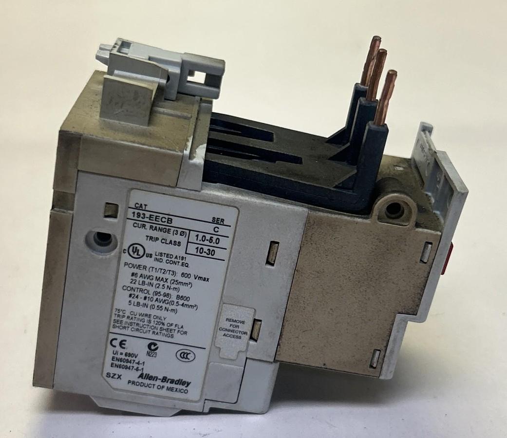 Used ALLEN BRADLEY,193-EECB,OVERLOAD RELAY