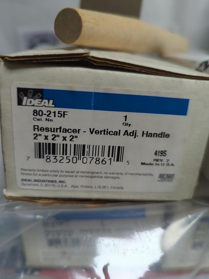 IDEAL,80-215F,RESURFACER-VERTICAL ADJ. HANDLE 2X2X2 INCH FINISHING LOT OF 4 NOS