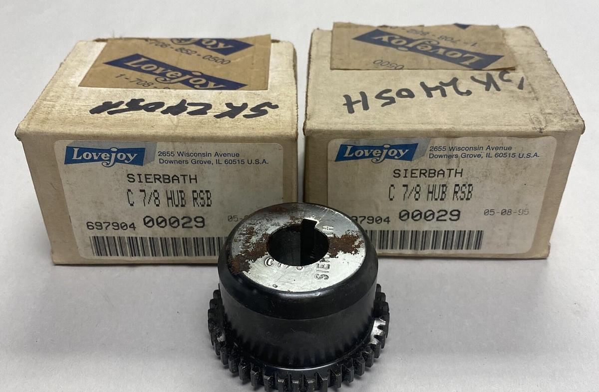 LOVEJOY,C 7/8,HUB RSB SIER BATH COUPLING LOT OF 2 NOS
