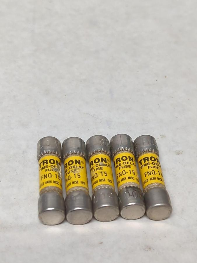 COOPER BUSSMANN,FNQ-15,TRON FUSE 15 AMP LOT OF 5 NOS