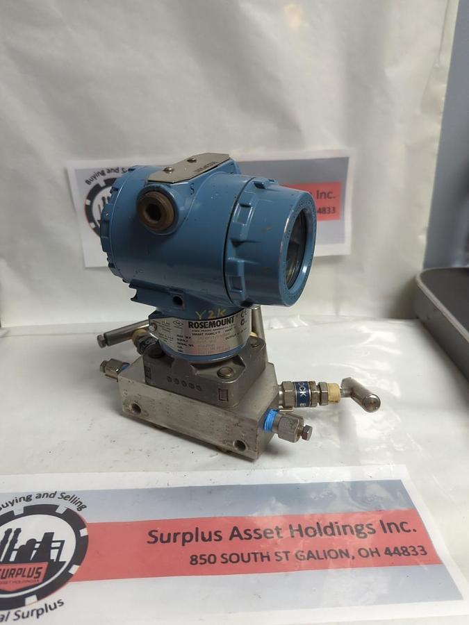 Used ROSEMOUNT,3051 CD3A22A1AM5,PRESSURE TRANSMITTER PRE-OWNED
