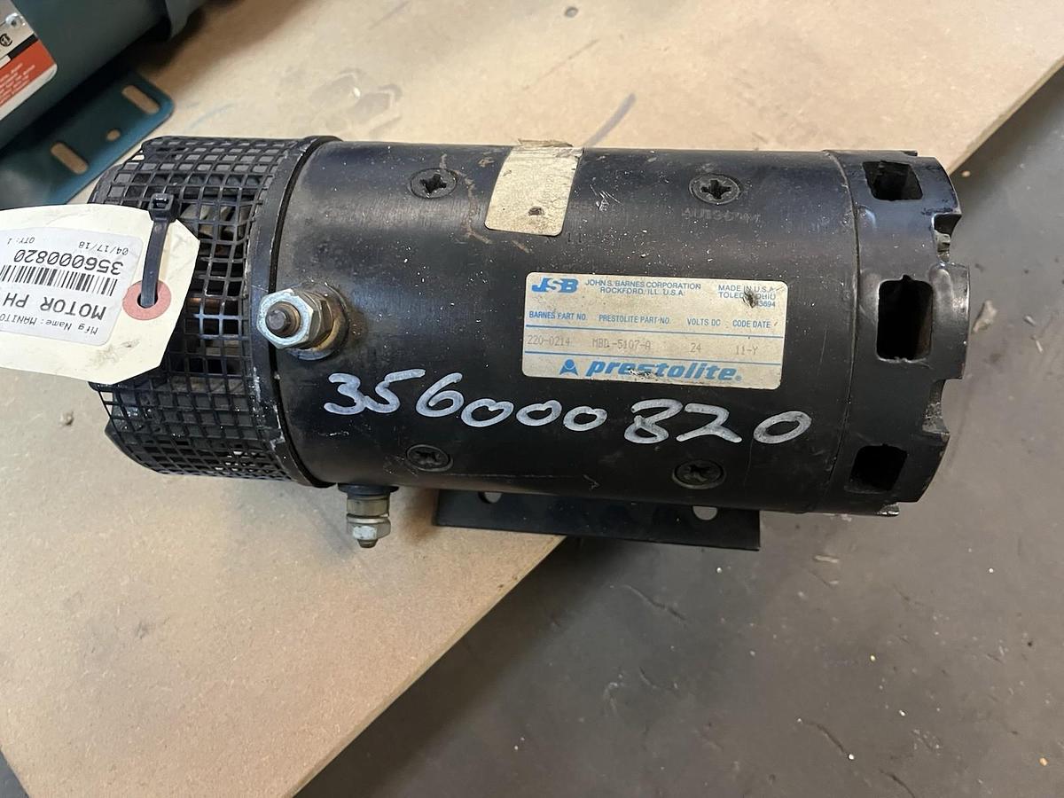 Used JSB PRESTOLITE,220-214,DC MOTOR,MBD-5107-A 24VDC