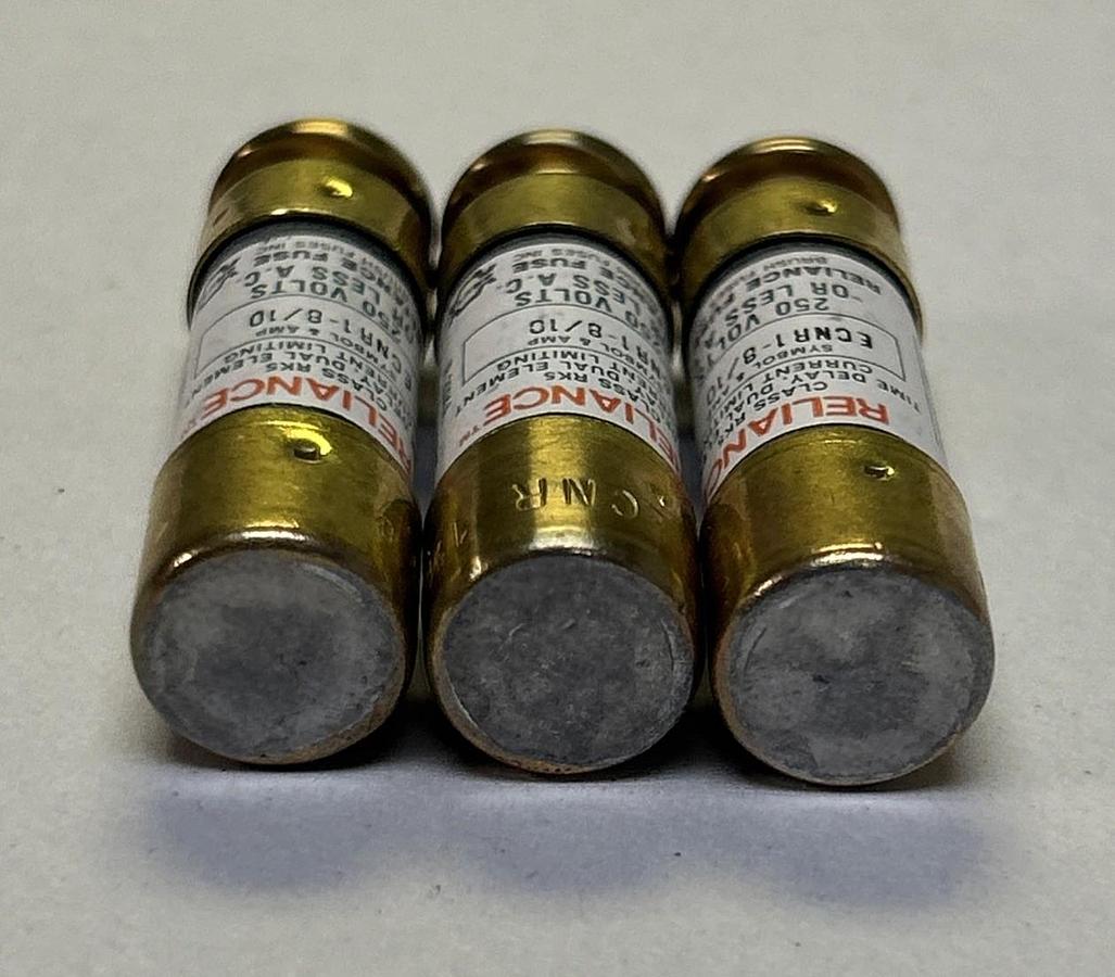 RELIANCE,ECNR1-8/10,FUSE 1.8A 250V LOT OF 3 NOS