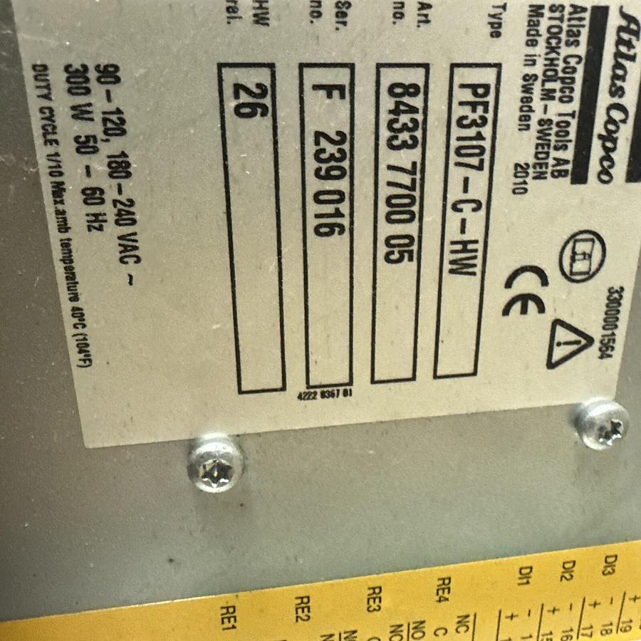 Used Atlas Copco,PF3107-C-HW,Torque Drive Controller