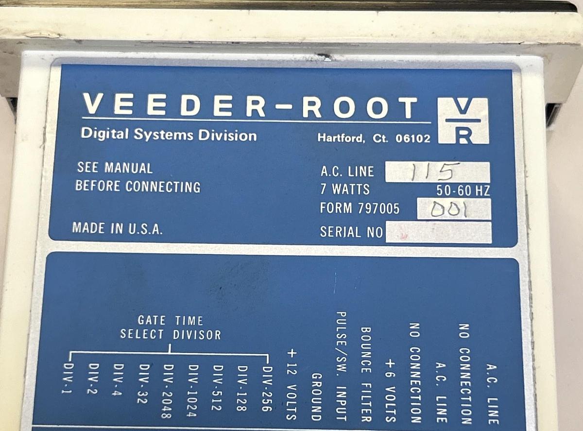 Used VEEDER-ROOT,7970,DIGITAL RATE INDICATOR