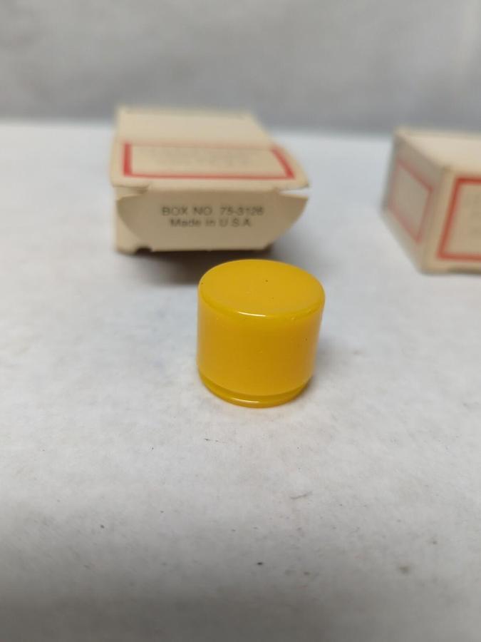 CUTLER-HAMMER,10250 TC23,LENS BUTTON PLASTIC AMBER LOT OF 2 NOS
