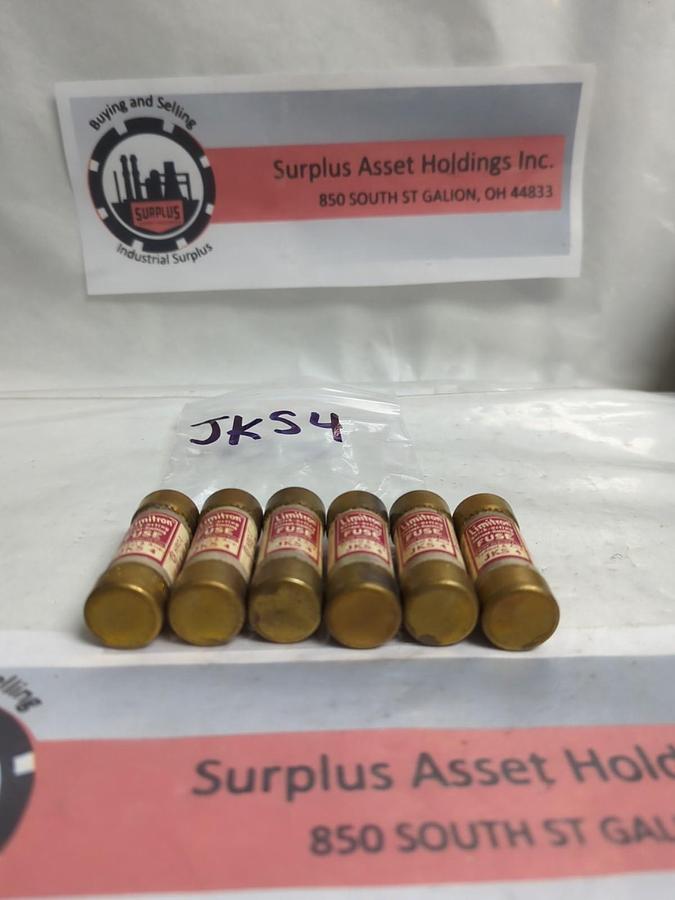 Used COOPER BUSSMANN,JKS-4,LIMITRON 4 AMP FUSE LOT OF 6 PRE-OWNED