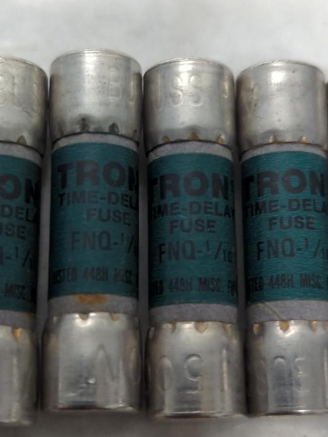 Used COOPER BUSSMANN,FNQ-1/10,TRON 1/10 AMP FUSE LOT OF 9 PRE-OWNED