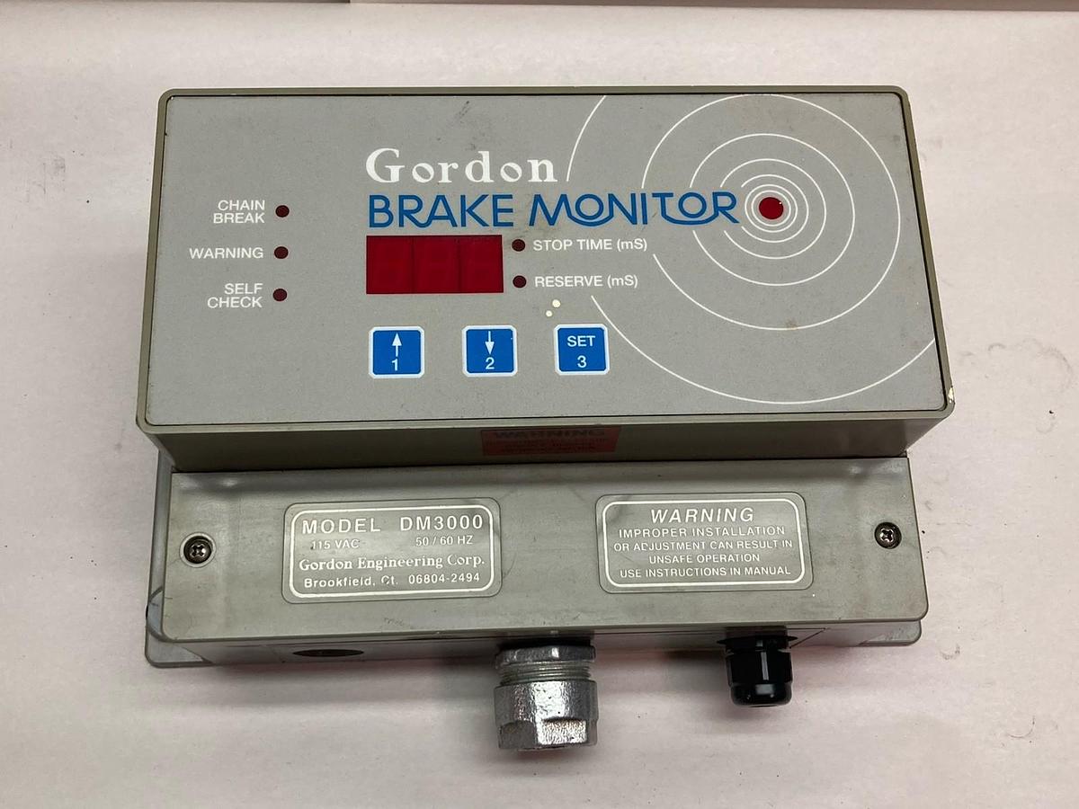 Used Gordon,DM3000,Brake Monitor 115VAC 50/60Hz
