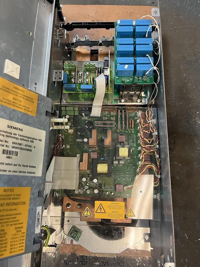 Used SIEMENS,6RA7087-6FV62-0-Z,SIMOREG DC CONVERTER DRIVE 850 AMPS