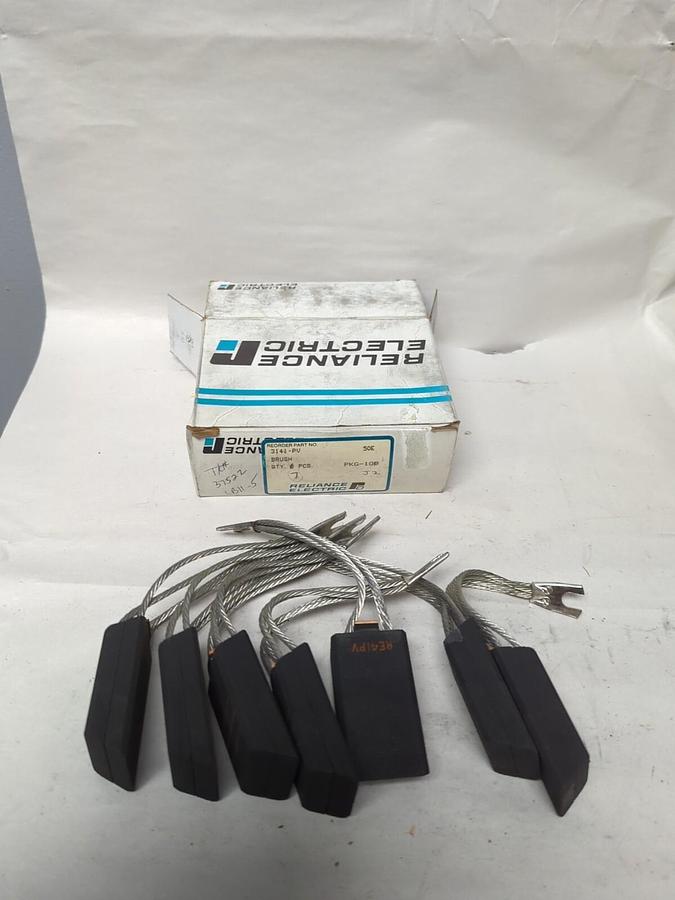 RELIANCE ELECTRIC,3141-PV,CARBON MOTOR BRUSHES BOX OF 7 PIECES NOS