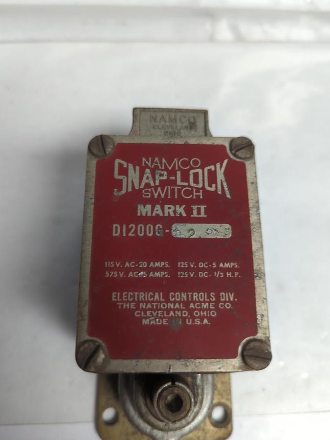 Used NAMCO,D1200G-2,SNAP-LOCK SWITCH PRE-OWNED
