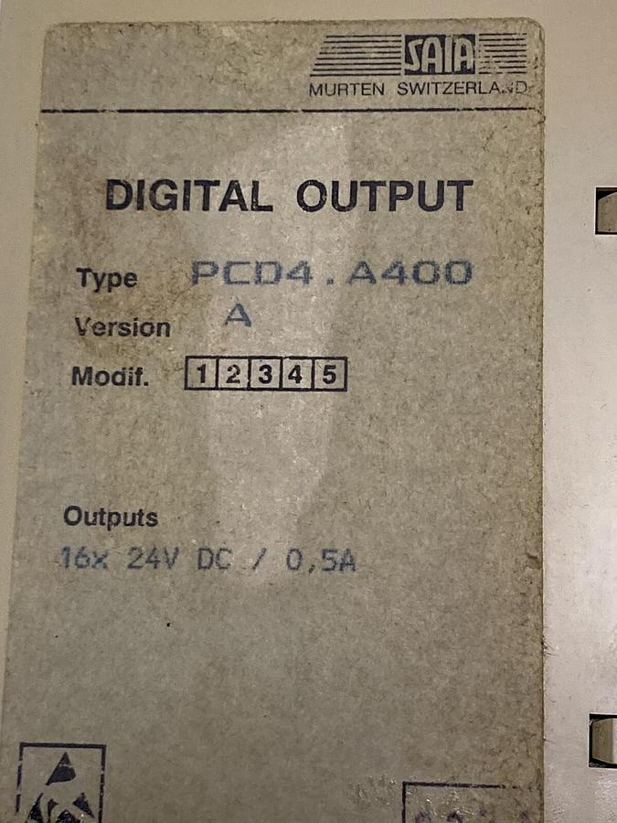 Used SAIA,PCD4.A400,Digital Output Version A Module Automation PLC Control