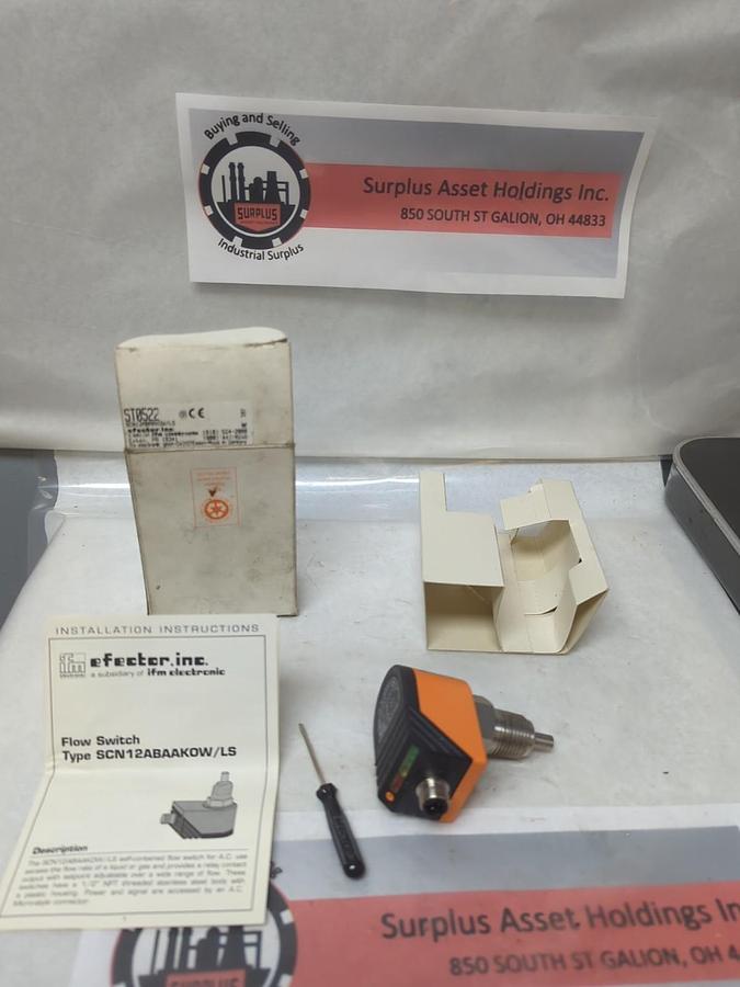 EFECTOR,ST0522,FLOWMETER 80-140V AC 3A 30VDC SCN12ABAAKOW/LS NOS