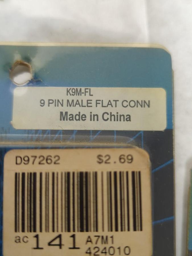 AESP,K9F-FL,9 PIN FEMALE FLATCONNECTOR LOT OF 4 NOS