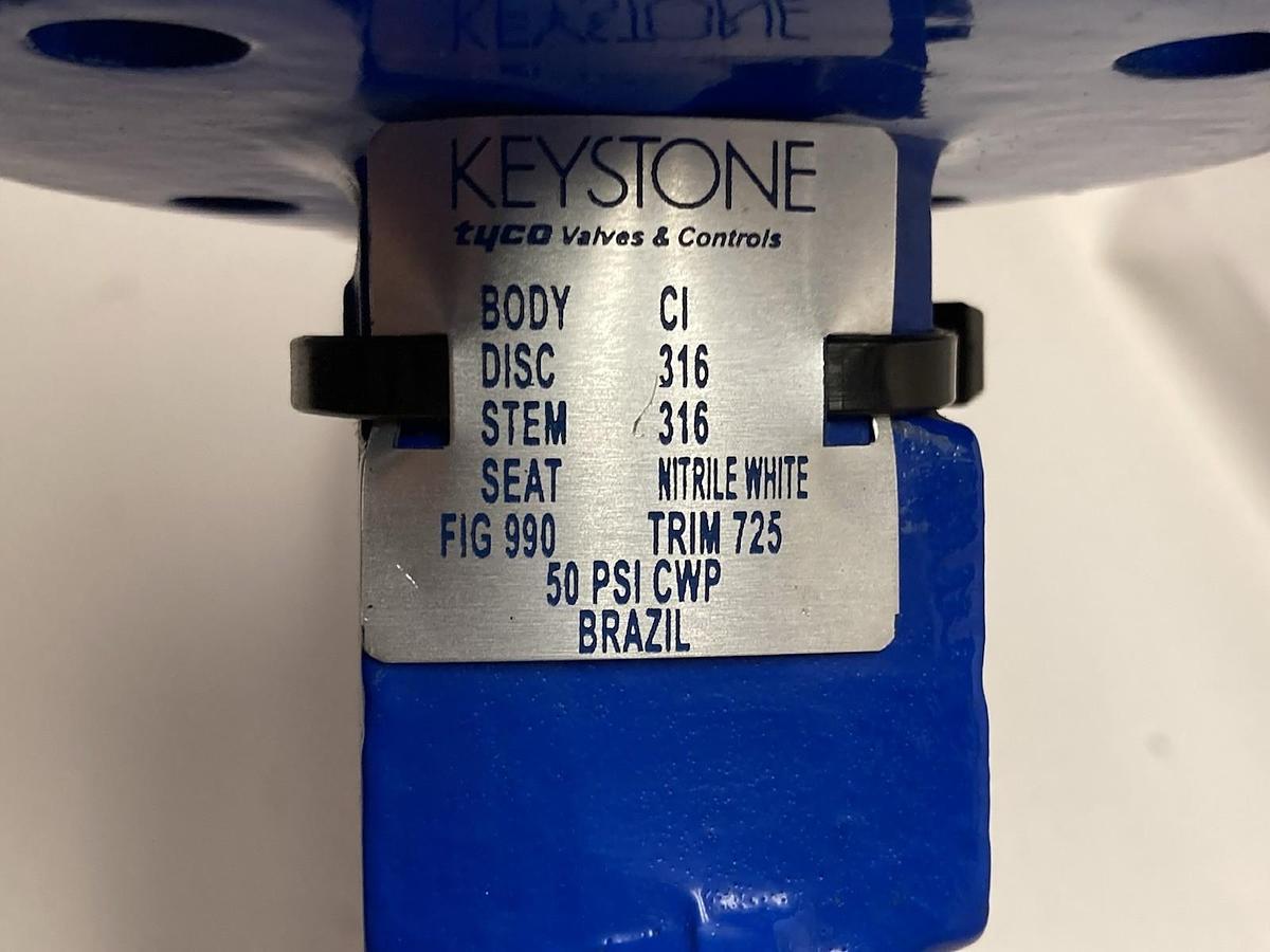 Keystone,Trim 725,Butterfly Valve Body CI Stem 316