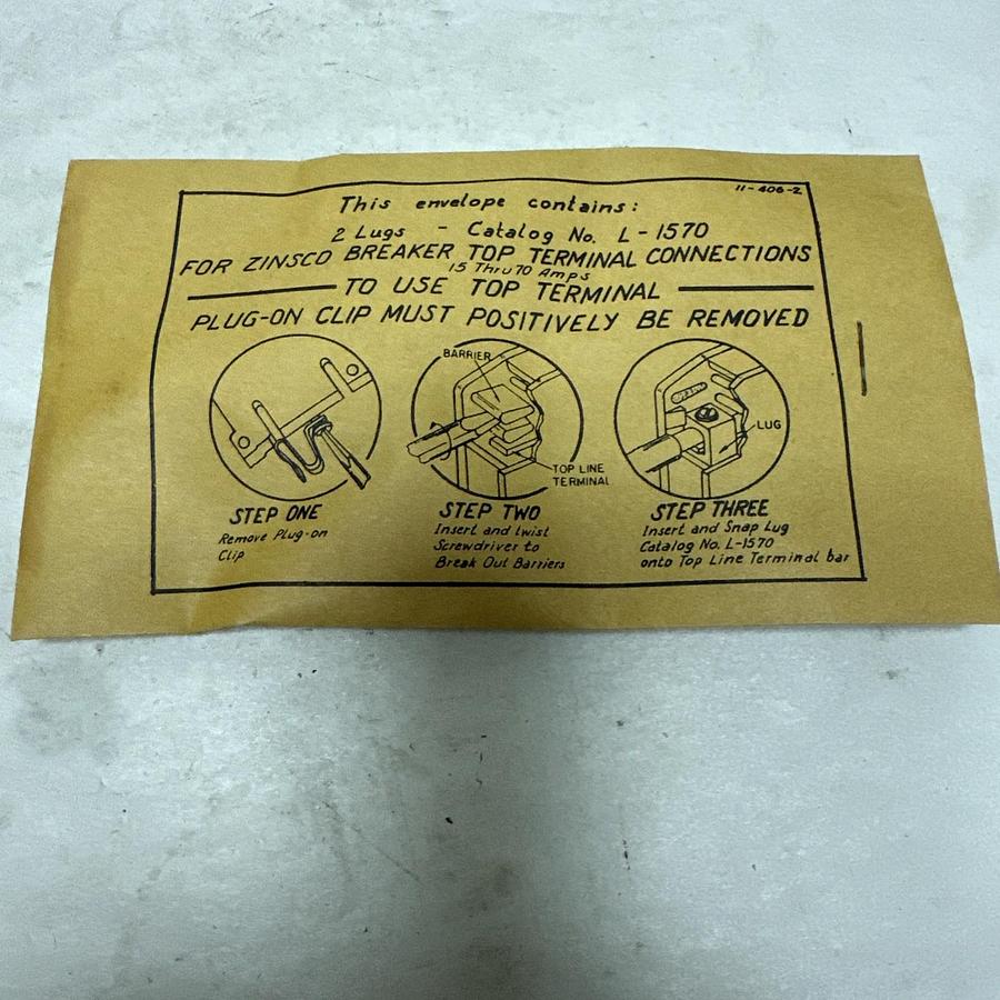 Used Zinsco,L-1570,Lug Kit 14-4 For Q-Breakers