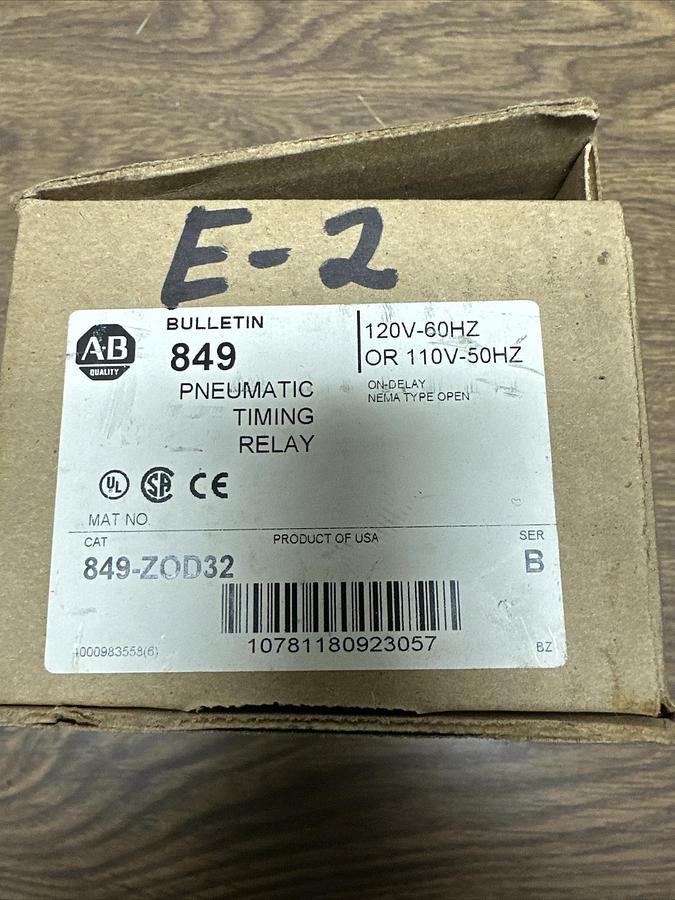 Used Allen Bradley,849 ZOD32,Pneumatic Timing Relay