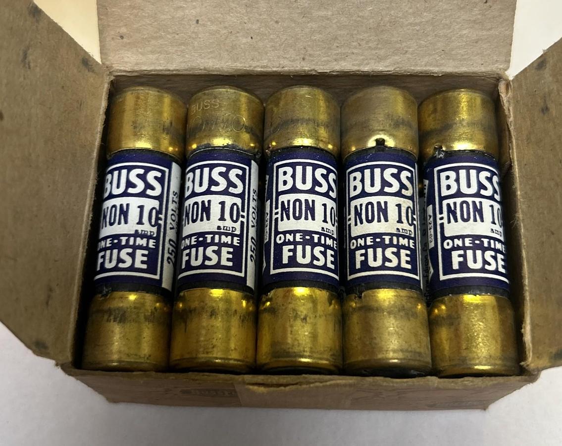 BUSSMANN,NON10,FUSE 10A 250V LOT OF 10 NOS
