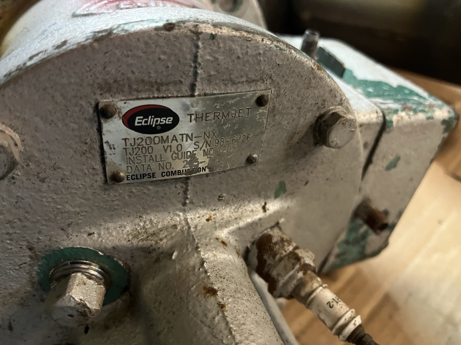 Used ECLIPSE,TJ200MATN-NX,THERMJET BURNER 2,000,000 BTU NATURAL GAS