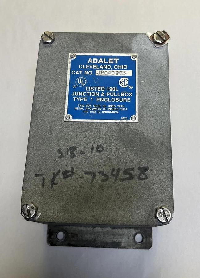 Used ADALET,JP040603,JUNCTION & PULLBOX ENCLOSURE