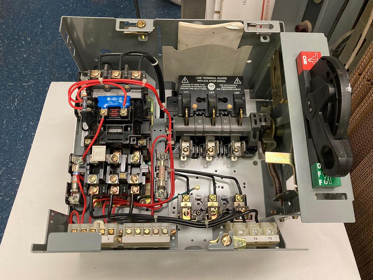 Used Allen-Bradley,2100 2112B,Size 1  Fused MCC 12 INCH Starter Feeder Bucket