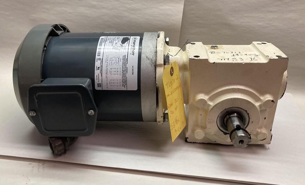 Used Dodge,20Q30R56WP,Tigear Gear Reducer Ratio 30:1 1HP 1745RPM