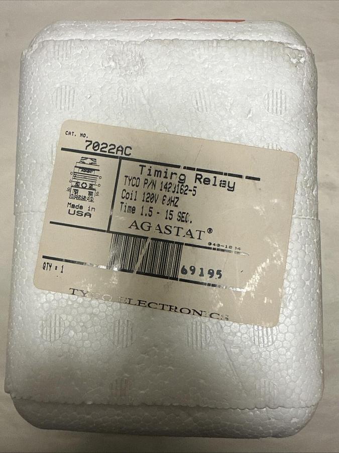 Used Agastat,1423162-5,Timing Relay NEW
