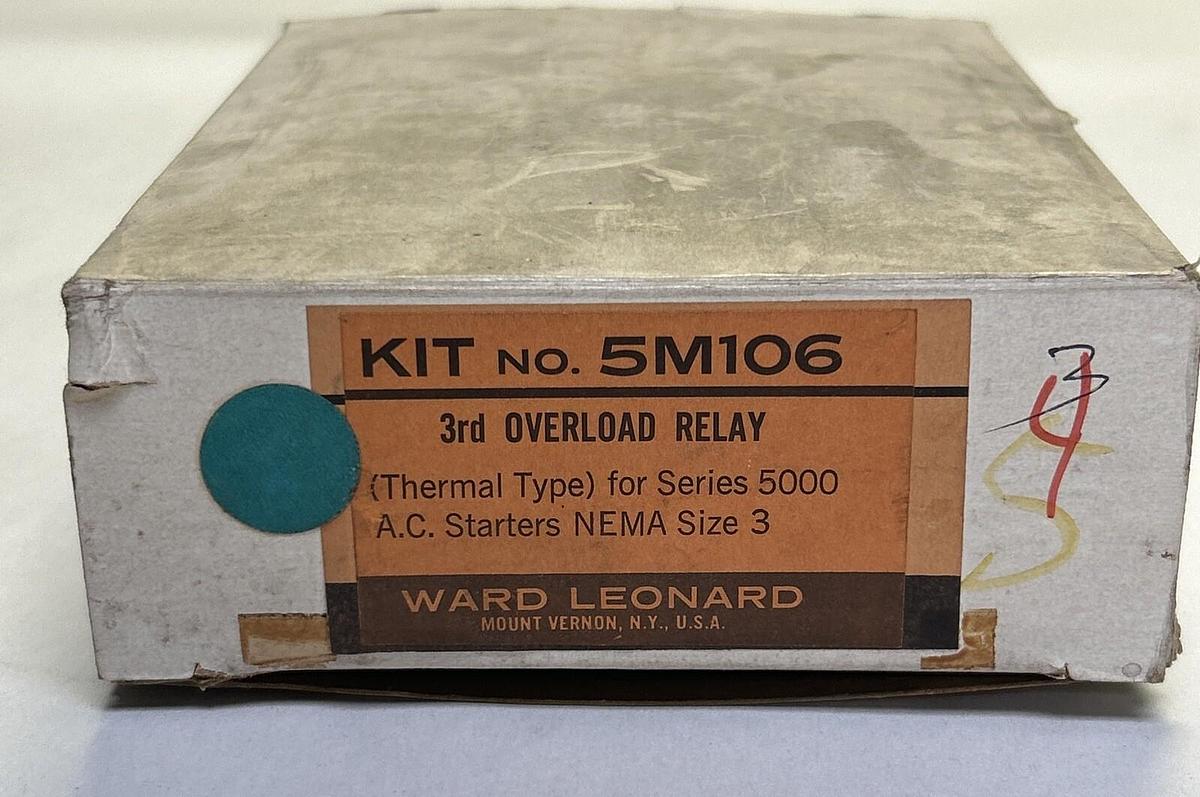 WARD LEONARD,5M106,OVERLOAD RELAY NOS