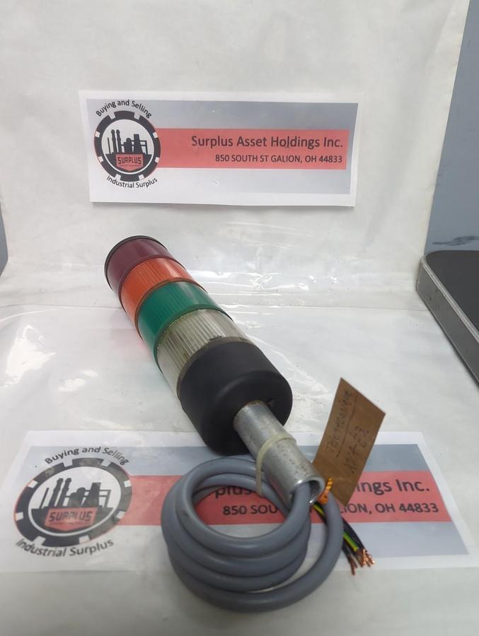 Used TELEMECANIQUE,XVA-LC3,STACK LIGHT RED-GREEN-ORANGE-WHITE PRE-OWNED