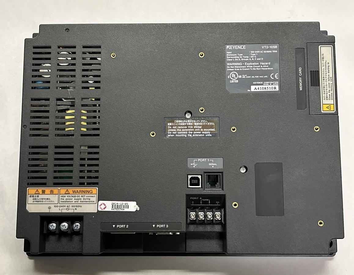 Used KEYENCE,VT2-10SB,OPERATOR INTERFACE TOUCHSCREEN 100-240V