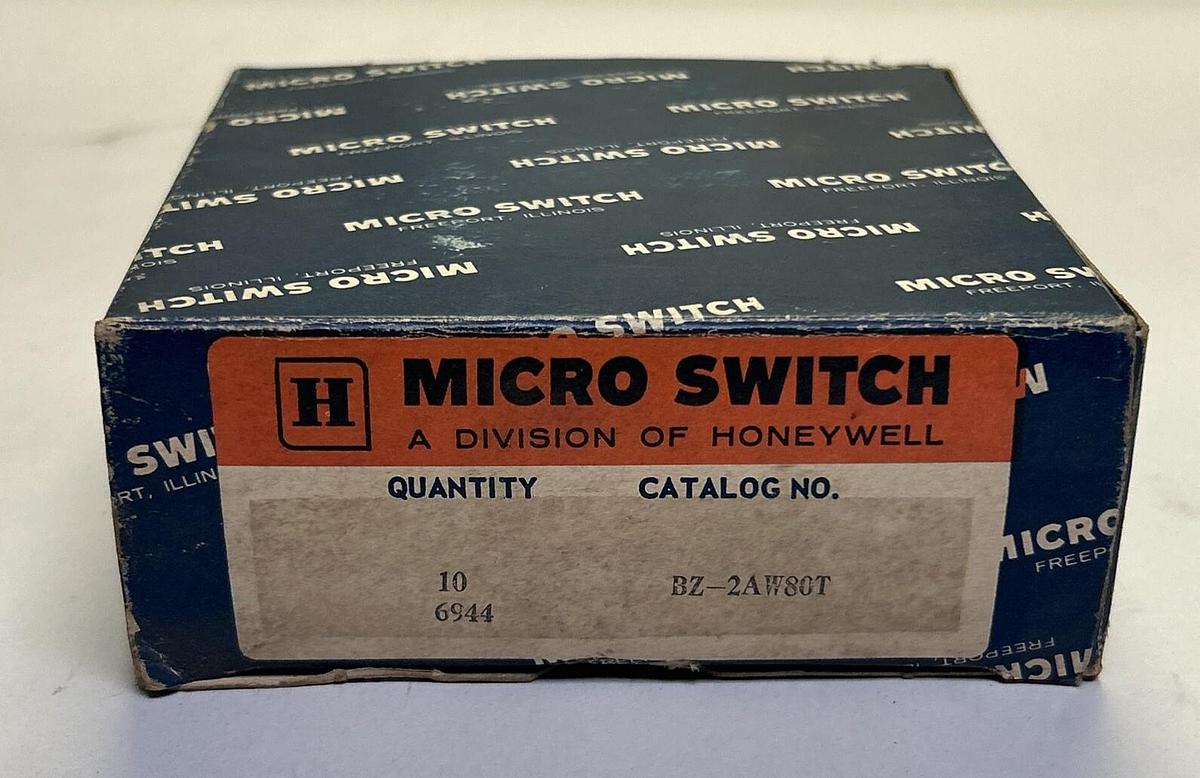 HONEYWELL MICROSWITCH,BZ-2AW80T,LIMIT SWITCH LOT OF 10 NEW