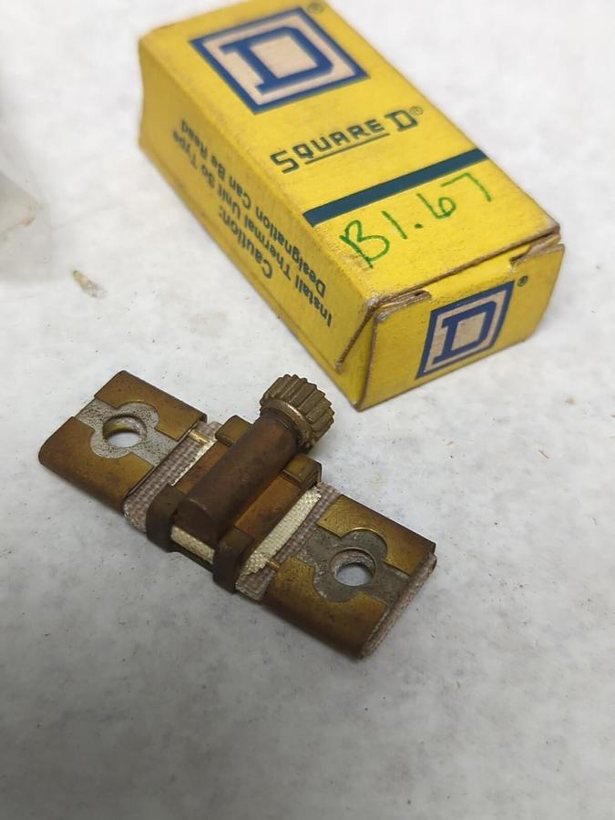 SQUARE D,B1.67,THERMAL OVERLOAD HEATER ELEMENT LOT OF 3 NOS