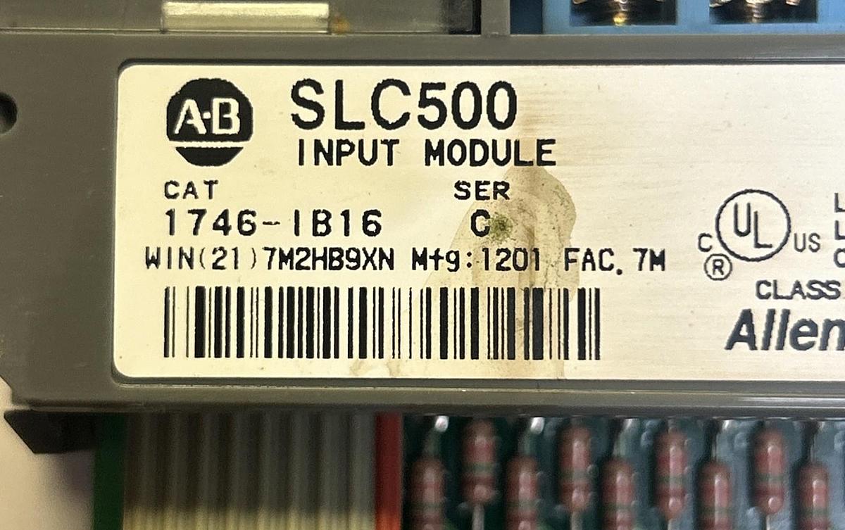 Used ALLEN BRADLEY,1746-IB16,SLC500 INPUT MODULE LOT OF 4
