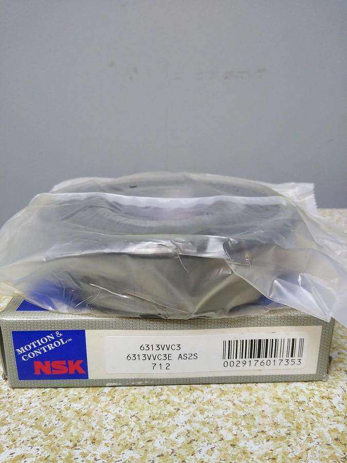 Used NSK,6313VVC3,Deep Groove Ball Bearing 2 Non Contact Seals NOS