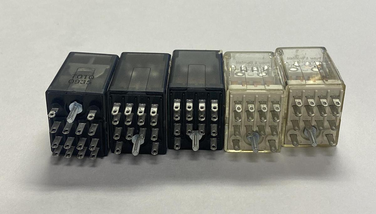 POTTER & BRUMFIELD,KHU-17A11-24,PANEL PLUG RELAY LOT OF 5 NOS