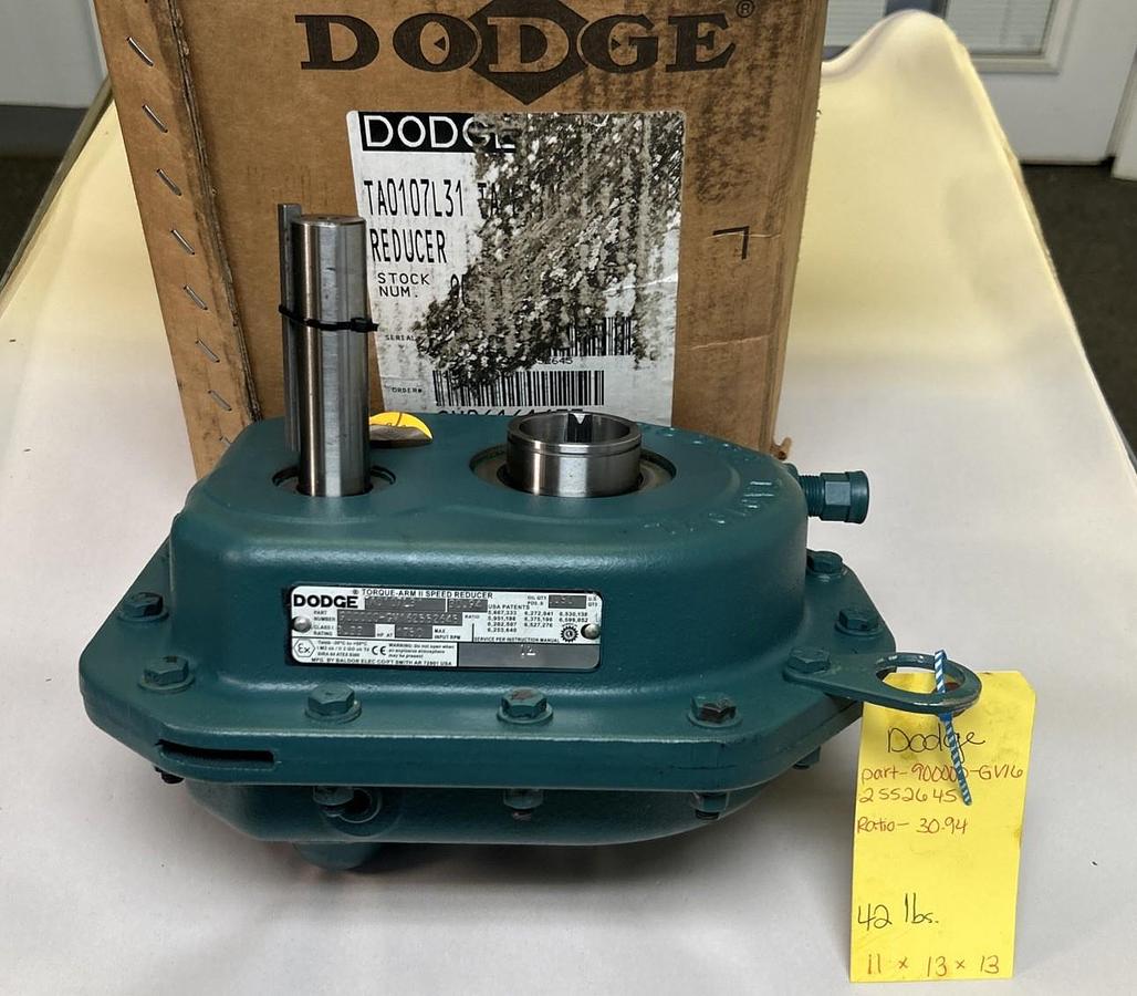 DODGE,TA0107L31,TAPER BUSHED REDUCER 900000-GV162552645 1750RPM 30.94 RATIO