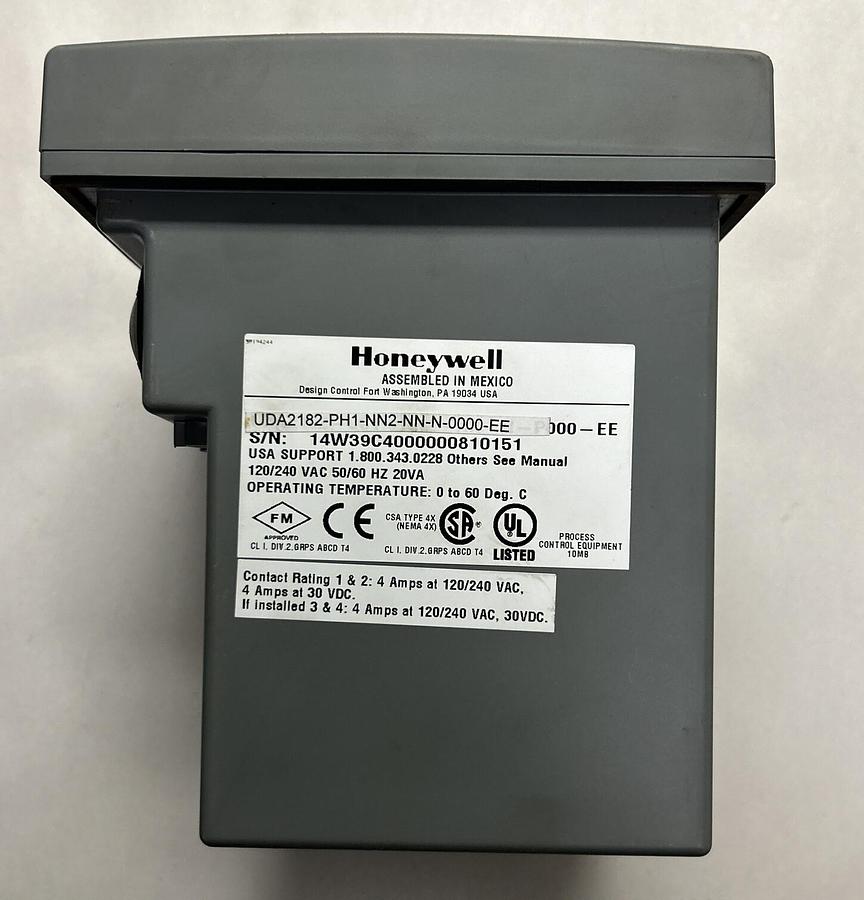Used HONEYWELL,UDA2182-PH1-NN2-NN-N-0000-EE,DUAL INPUT ANALYTICAL ANALYZER